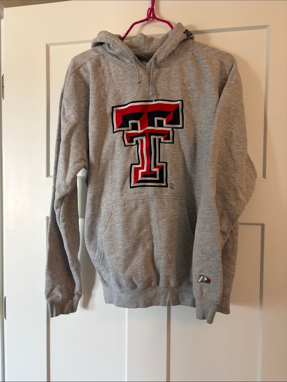 Pro Player Gray Hoodie with Red and Black Double T Logo